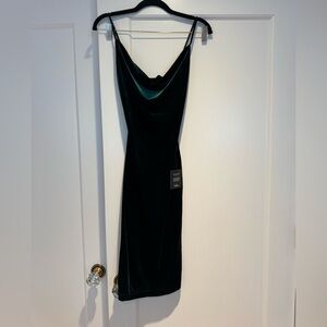 Lulu's Elegant Dark Green Dress